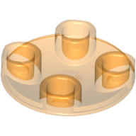 [New] Plate, Round 2 x 2 with Rounded Bottom (Boat Stud), Trans-Orange. /Lego. Parts. 2654